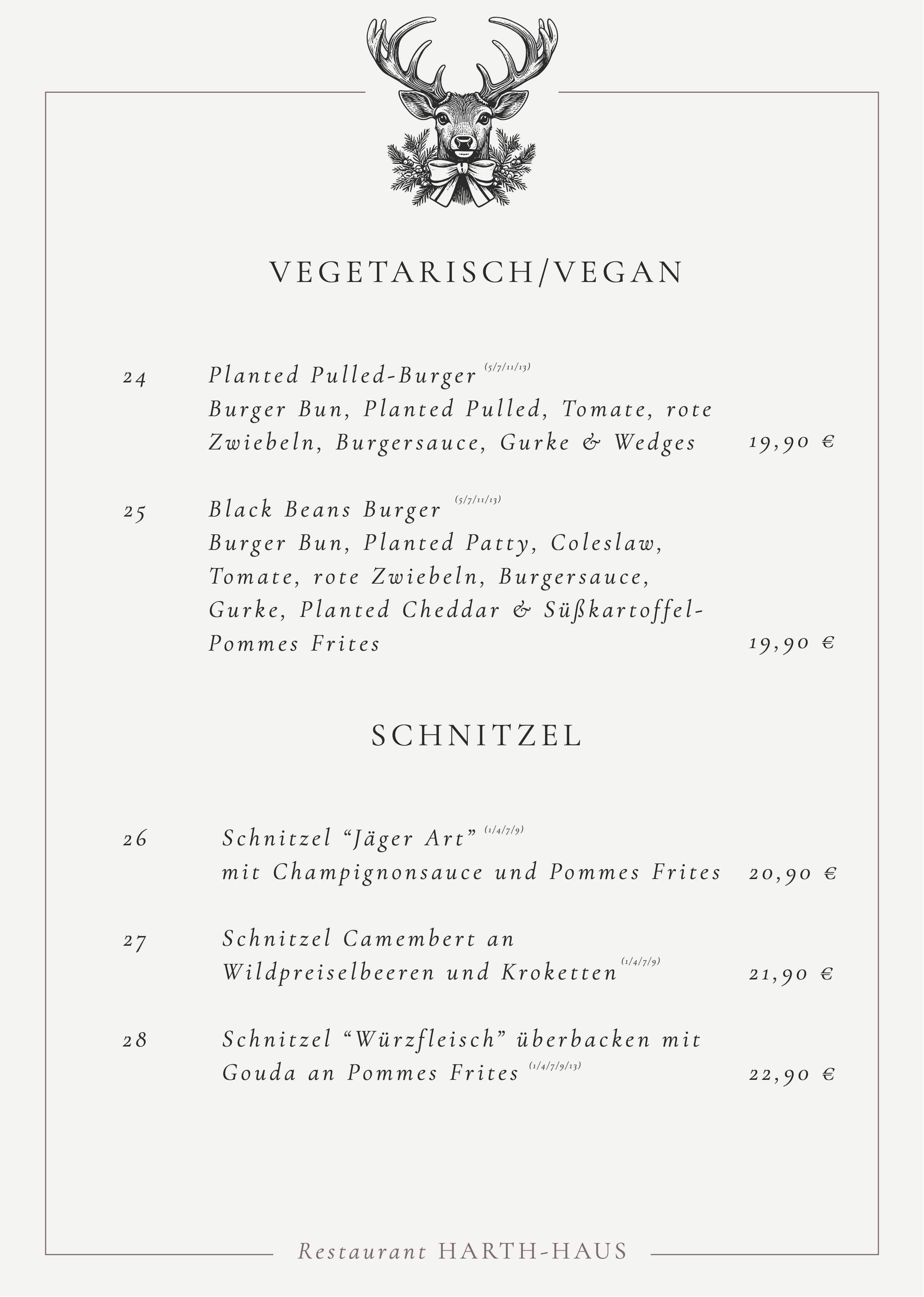 Speisekarte - Leichter Genuss